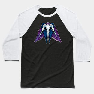 Raven Skull Triad Baseball T-Shirt